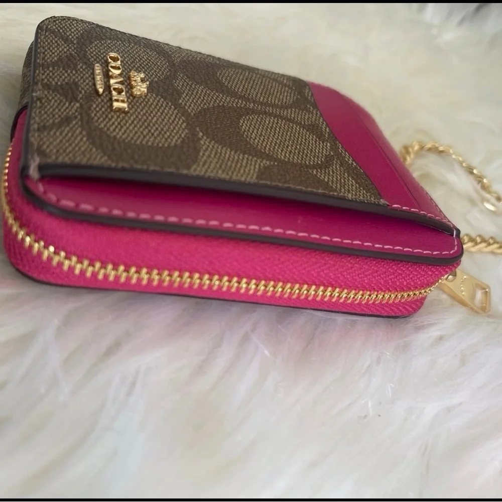 Coach Fuchsia and Tan Card Wallet Bundle & SAVE - Picture 2 of 6